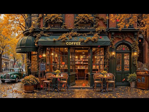 Relaxing Jazz Background Music at Cozy Fall Coffee Shop Ambience 🍂 Smooth Autumn Jazz Music for Work