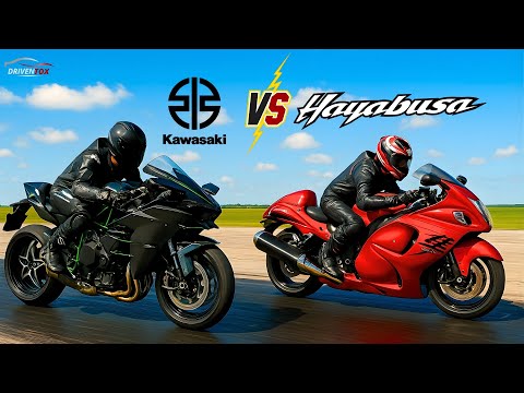Kawasaki Ninja H2 vs Suzuki Hayabusa – Superbikes Drag Race