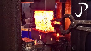 Making a 130 Layer Damascus Knife