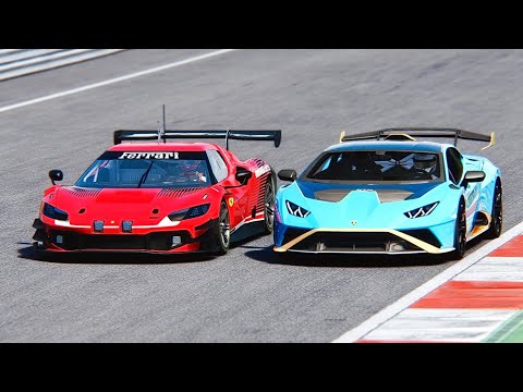 2023 Ferrari 296 GT3 vs Lamborghini Huracan SuperTrofeo Omologato at Imola