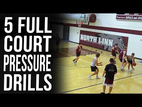 Top 5 Basketball Defense Drills For Pressure Defense | Full Court Press Drills To Create Turnovers!