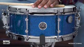 Video thumbnail for Gretsch 14x5.5 Limited Mike Johnston Brooklyn Standard Snare Drum - Blue Glass (GAS5514-STBG) by Memphis Drum Shop