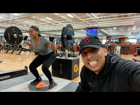 SHE HATES WHEN WE HAVE TO DO THIS! *OUR GYM ROUTINE*