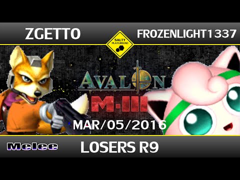 Avalon M-III - Zgetto (Fox) Vs FrozenLight1337 (Jigglypuff) - SSBM Singles Losers R9