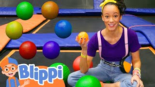 Meekah Learns Colors at the Indoor Playground | Blippi - Learn Colors and Science
