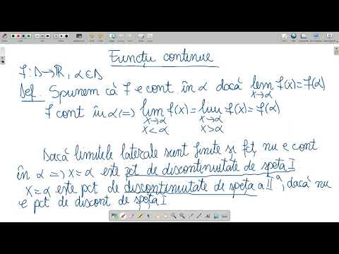 Funcții continue-clasele a XI-a și a XII-a