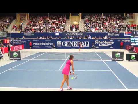 Ana Ivanovic and Patty Schnyder - 2010 Linz Final Warm-Up