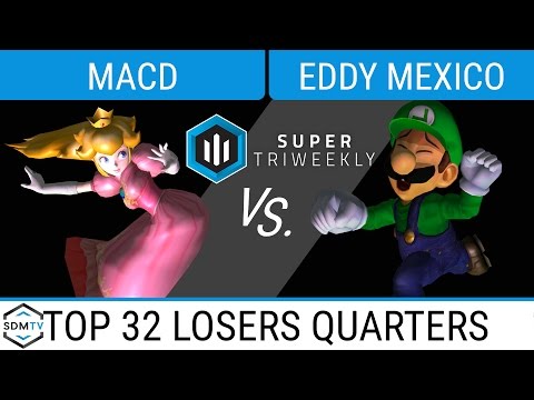 UCSD STW 4 - MacD (Peach) vs. Eddy Mexico (Luigi) - SSBM Top 32 Losers Quarters - Smash Melee