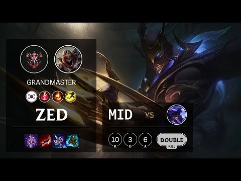 Zed Mid vs Ryze - KR Grandmaster Patch 10.4