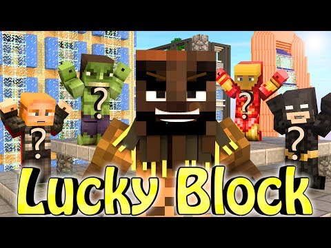 Minecraft | LUCKY BLOCK SUPERHERO BOSS CHALLENGE - SuperHero Villians: The Scarecrow