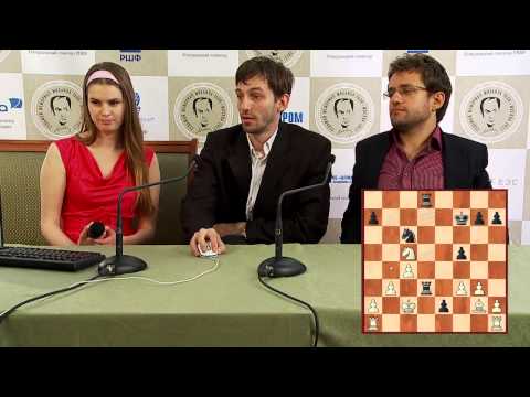 Tal Memorial 2012. Round 7. Alexander Grischuk and Levon Aronian commenting on their game