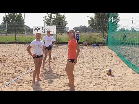 U16 Girls' Beach Volleyball Championship full video, 1st game - Tüdrukute rannavõrkpalli täisvideo