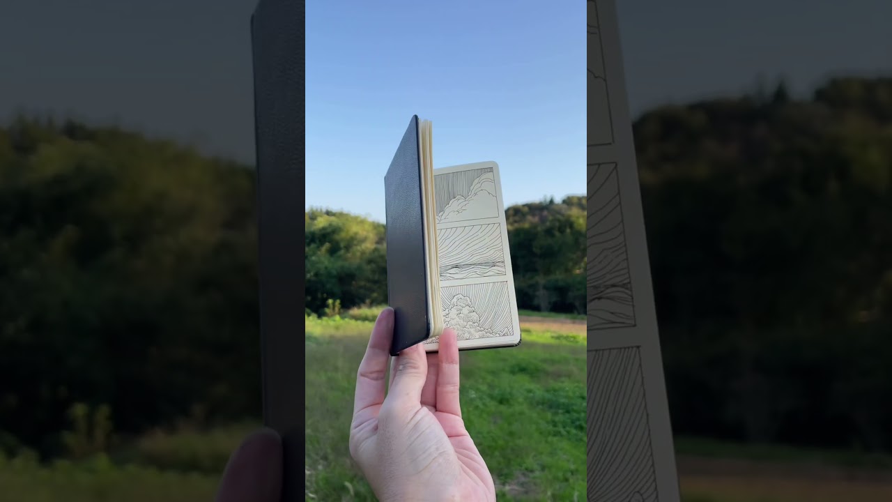 Unfolding the sky - #inspiredbynature #sketchbook #sketchbooktour #drawing #shorts