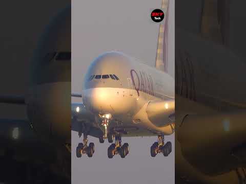 Qatar Airways Landing Closeup | FLY SKY