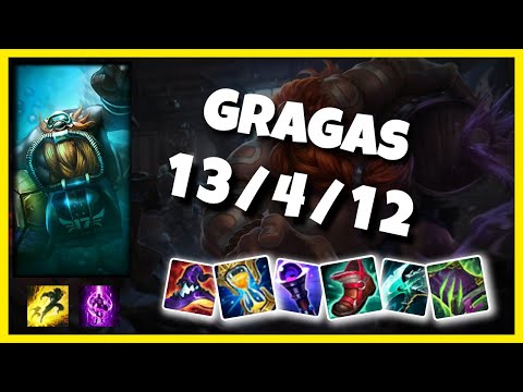 Gragas vs Lucian 11.1 Top Lane S11 Challenger Gameplay (13/4/12) - BR