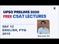 FREE Intensive CSAT Revision UPSC Prelims 2020 English Day 12