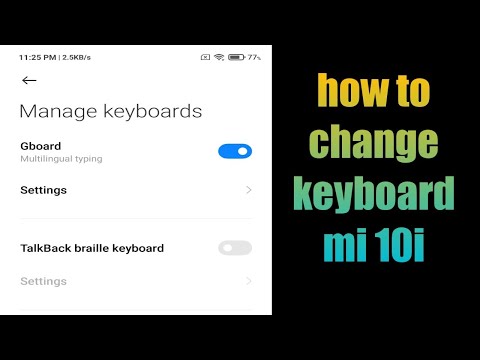 how to change keyboard mi 10i