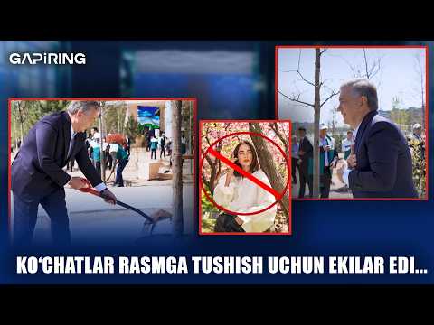 Ko'chatlar rasmga tushish uchun ekilar edi... | GAPiRING