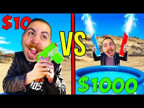 €5 WATER GUN VERSUS €500 WATER GUN TEST!!