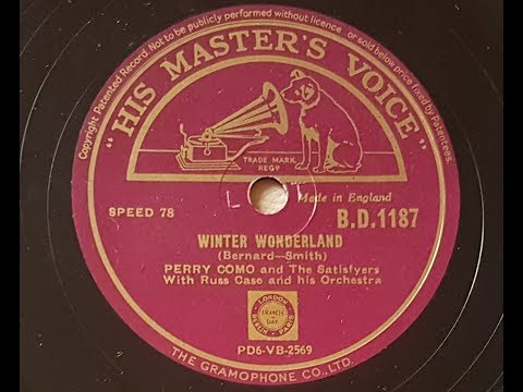 Perry Como 'Winter Wonderland' 1946 78 rpm