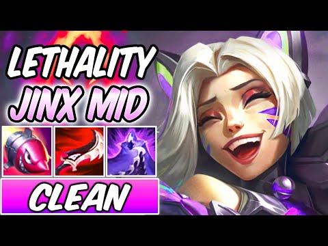 BATTLE CAT JINX MID FULL LETHALITY DARK HARVEST ANIMA SQUAD SKIN | Build & Runes | League of Legends