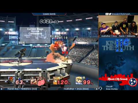 KotS2 - Flamin Roy + NinKenDo (red) vs mukfather + 2nLio (blue) - Project M Doubles losers semis