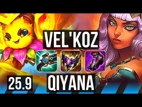 VEL'KOZ vs QIYANA (MID) | EUW Master | 25.9
