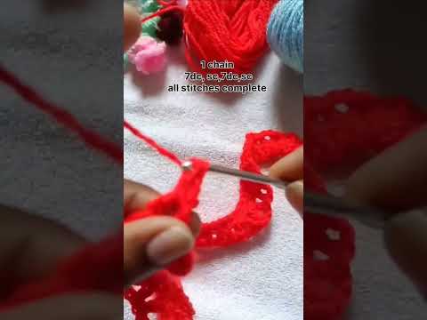 Let's Crochet a rose flower 🌹#crochet #trending #rose #flower #crochetforbeginners