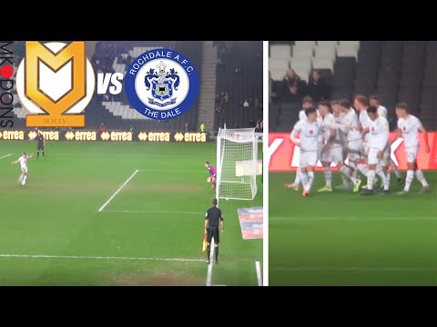 90 Minute winner Rhys Healey/ MK Dons vs Rochdale