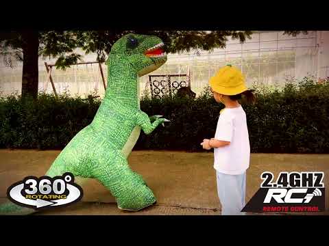 2.4GHZ Remote Control Inflatable Dinosaur Toy Realistic Electric T-Rex RC Animal #rc  #rctoys