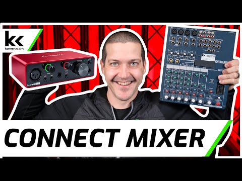 Connect Audio Mixer to Scarlett Solo Audio Interface