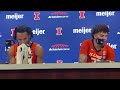 Michigan State postgame: Illinois players Ty Rodgers and Coleman Hawkins