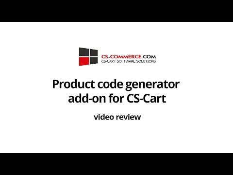 Product code generator add-on for CS-Cart