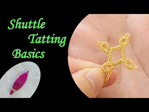 Shuttle Tatting Basics (slow motion) @Helen's Crafts