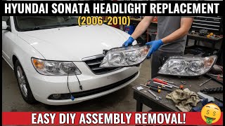 Hyundai Sonata Headlight Replacement (2006-2010) - EASY DIY Assembly Removal!