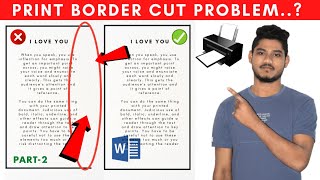 How to fix Ms-Word Page Border Not Printing Properly 2022 | Border Cut Problem | Ms word printing