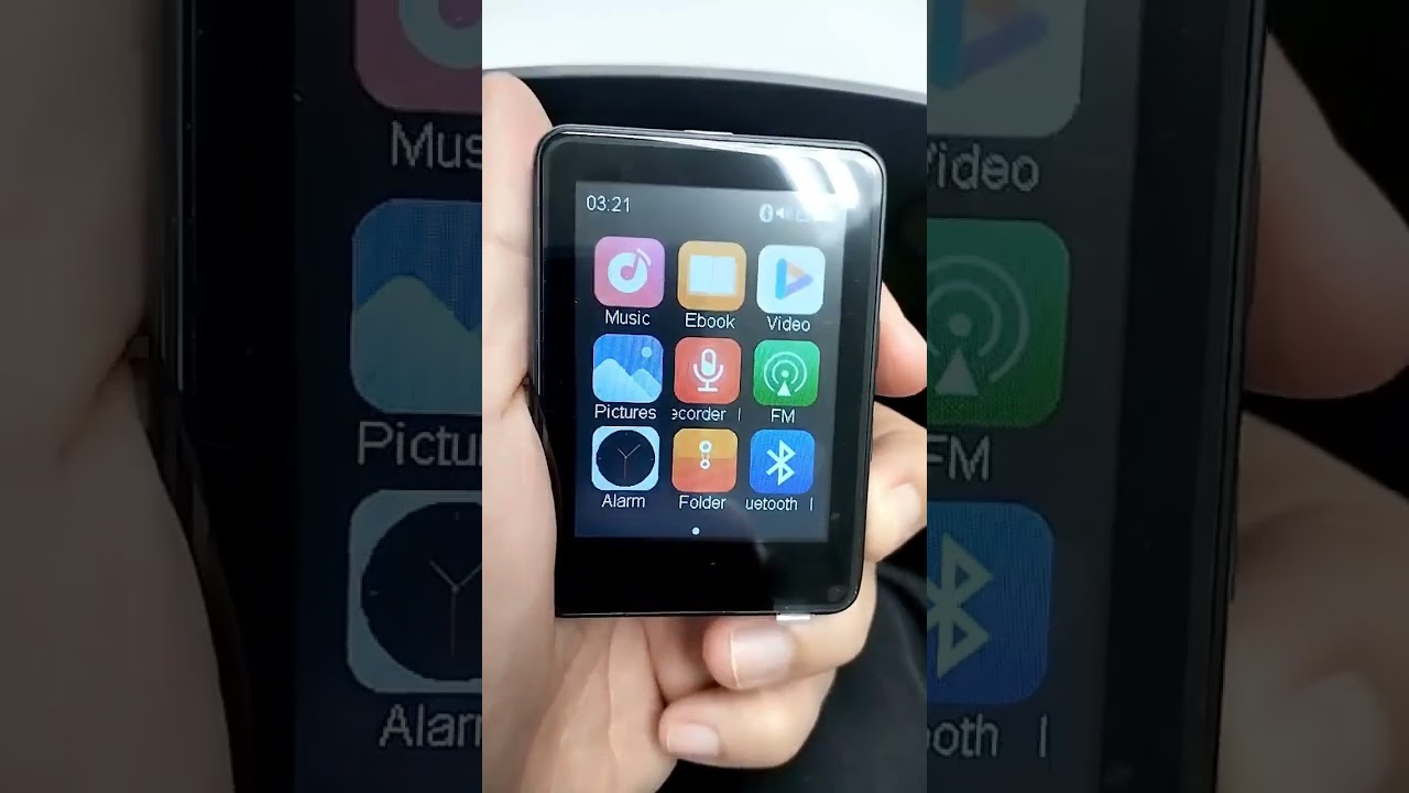 $17 aliexpress 2.4 Inch MP3 Music Player Bluetooth 5.0 Stereo Speaker Mini Video FM Radio