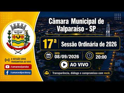 17ª Sessão Ordinária de 2026 ao vivo