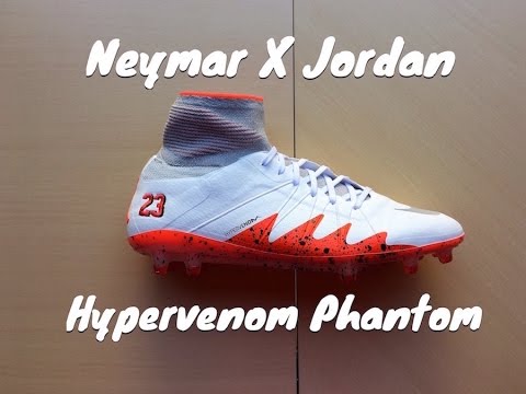 Neymar X Jordan Hypervenom Phantom White/Red on feet+review