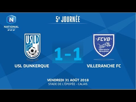 J5 : USL Dunkerque- Villefranche FC (1-1), le résumé I National FFF 2018-2019