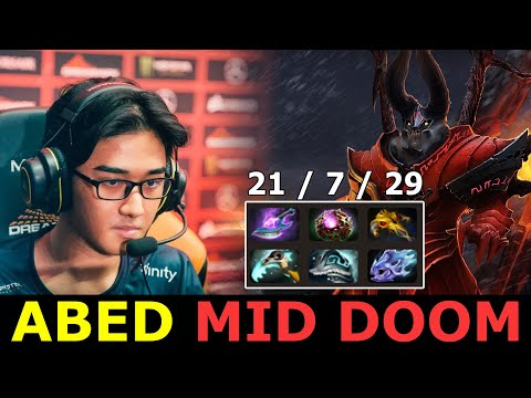 ABED MID DOOM INTENSE BATTLE | DOTA 2 Gameplay