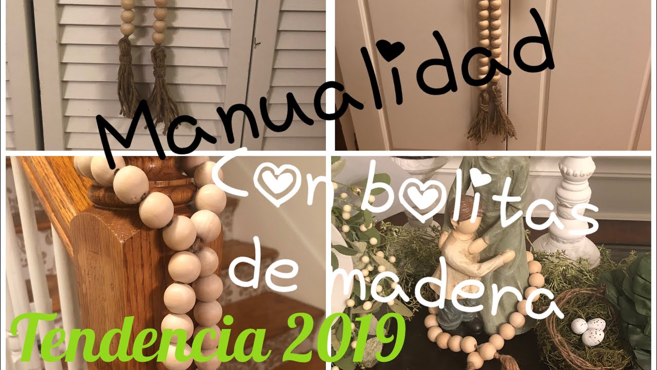 Idea de cómo hacer una decoración con bolitas de madera!