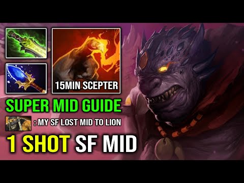 How to 100% Totally Delete SF Mid As Lion with 1st Item Scepter Max Stack Thanos Mode Dota 2