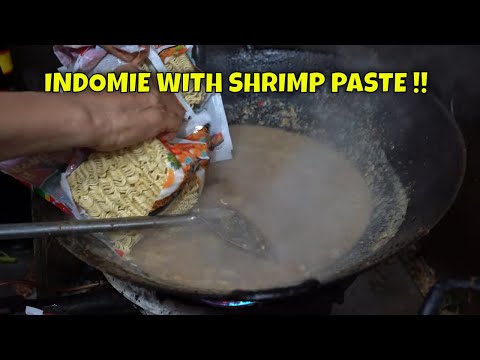 Unique Ways of Cooking INDOMIE with Shrimp Paste | Indomie Kangkung Belacan | Indonesian Street Food