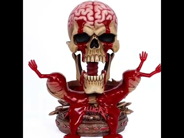 Vídeo relacionado con Nemesis Now Producto Oficial de Metallica Pushead Skull 23,5 cm, Color Crema
