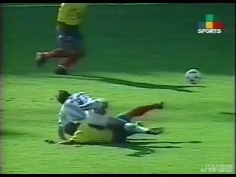 Eliminatorias Mundial 1998: Colombia 0-1 Argentina (12/02/1997). Narración y comentarios en español.