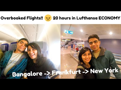 What is Lufthansa economy class like on a Bangalore to New York flight via Frankfurt?
