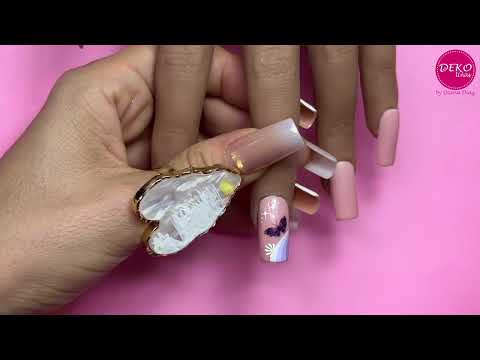 Diseño de uñas de salón mariposas ♥ Deko Uñas – Salon Nails