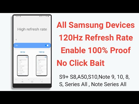 All Samsung Devices 120Hz Refresh Rate Enable 100% Proof No Click Bait