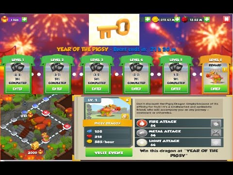 Complete the event year of the pigsy ? | Castle Event | Dragon Mania Legends- complete level ?